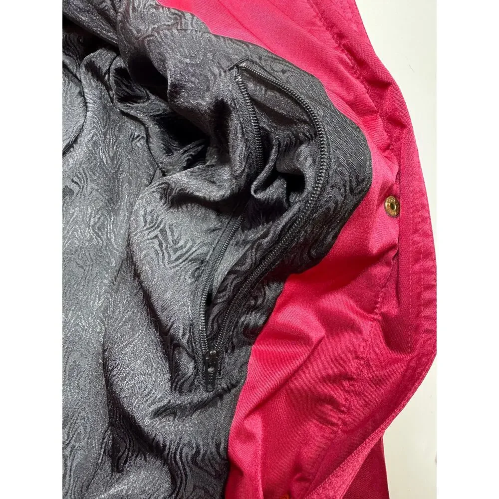 Metropolis Legacy Couloir Women’s Ski Parka Sz 10 Red Faux Fur Hood Full Zip